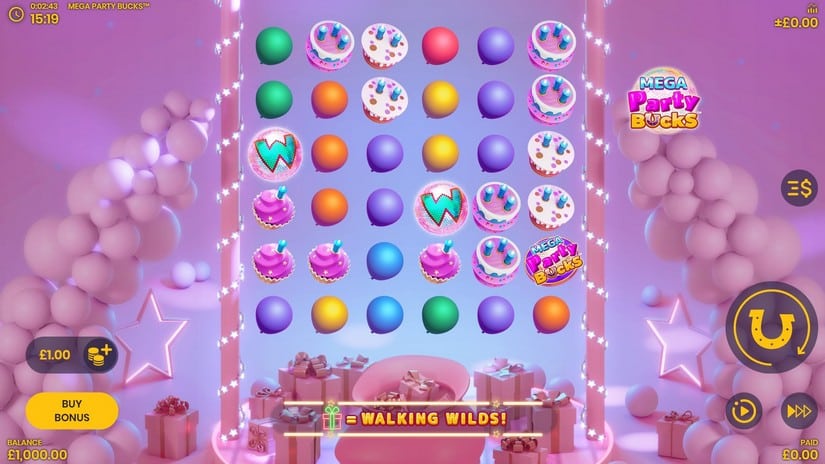 Mega Party Bucks slot screen 1