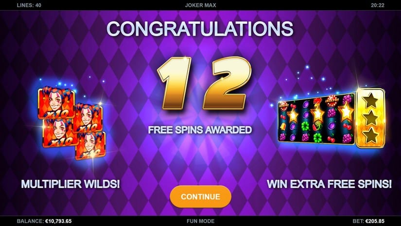 Joker Max slot screen 2