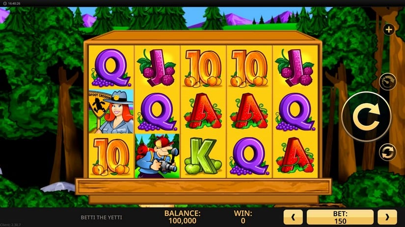 Betti The Yetti slot screen 1