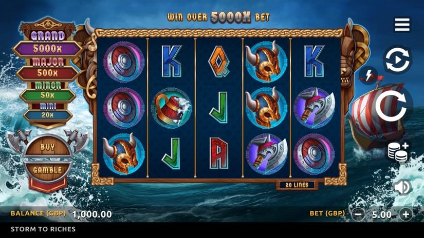 Storm to Riches slot screen 1