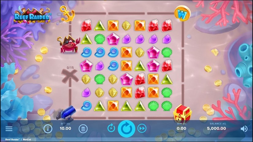 Reef Raider slot screen 1