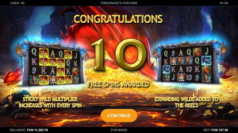 Firedrake’s Fortune slot screen 4