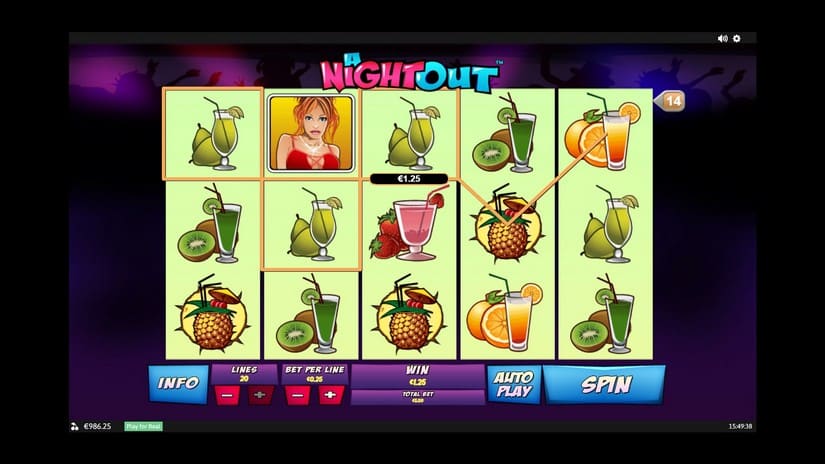 A Night Out slot screen 3