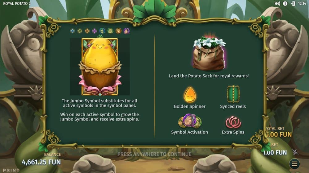 Royal Potato 2 Free Spins
