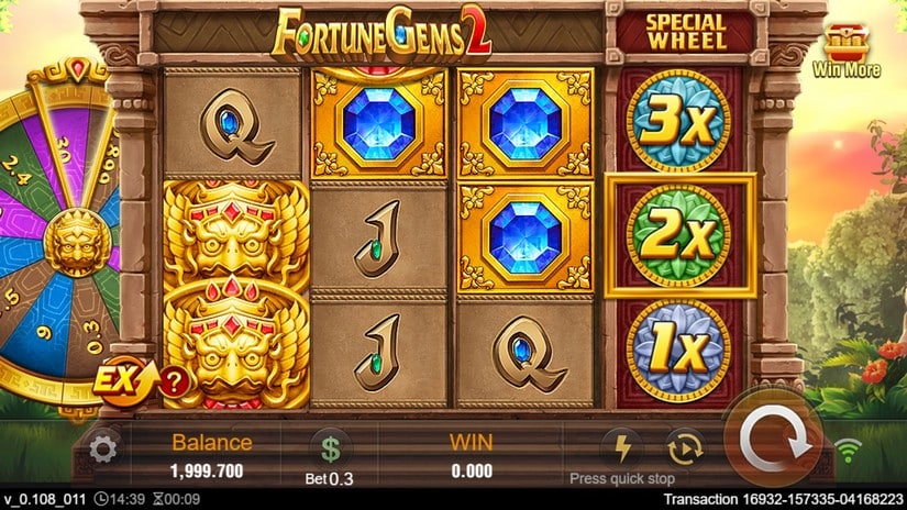 Fortune Gems 2 slot screen 1