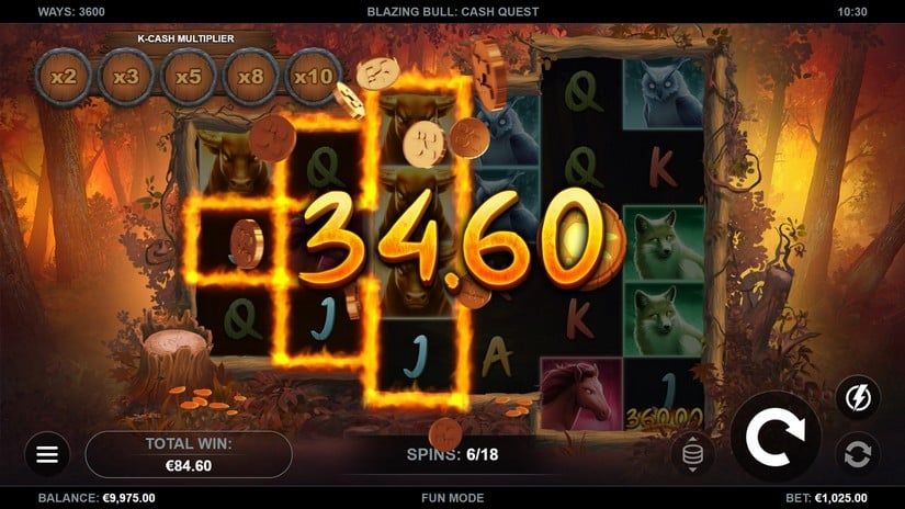 Blazing Bull: Cash Quest slot screen 6