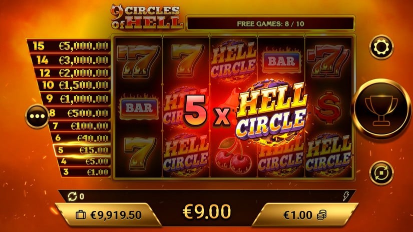 9 Circles of Hell slot screen 6