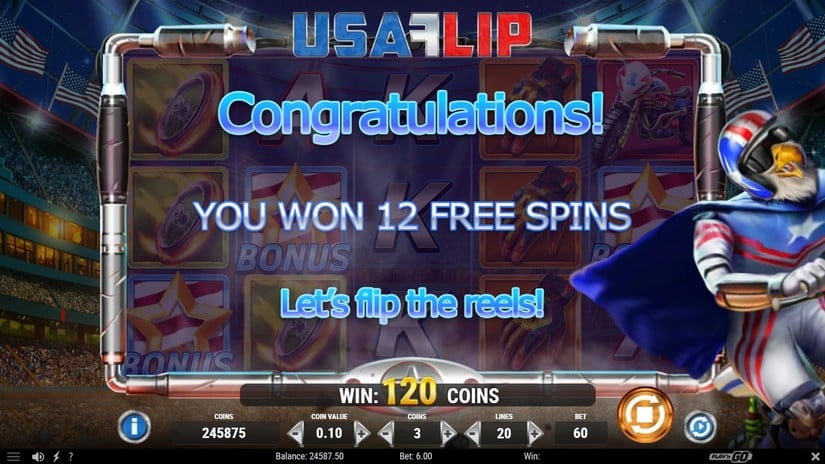 USA Flip slot screen 4