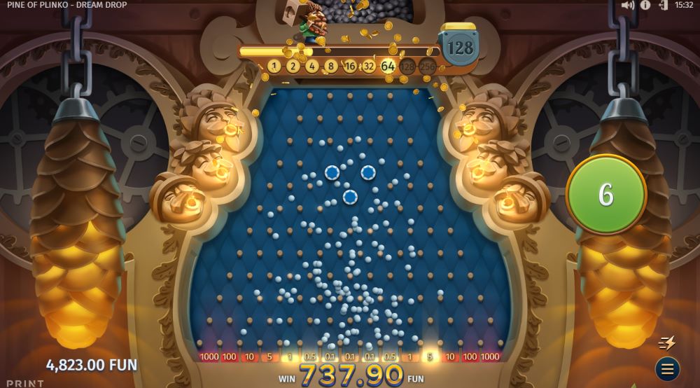 Pine of Plinko Dream Drop bonus feature