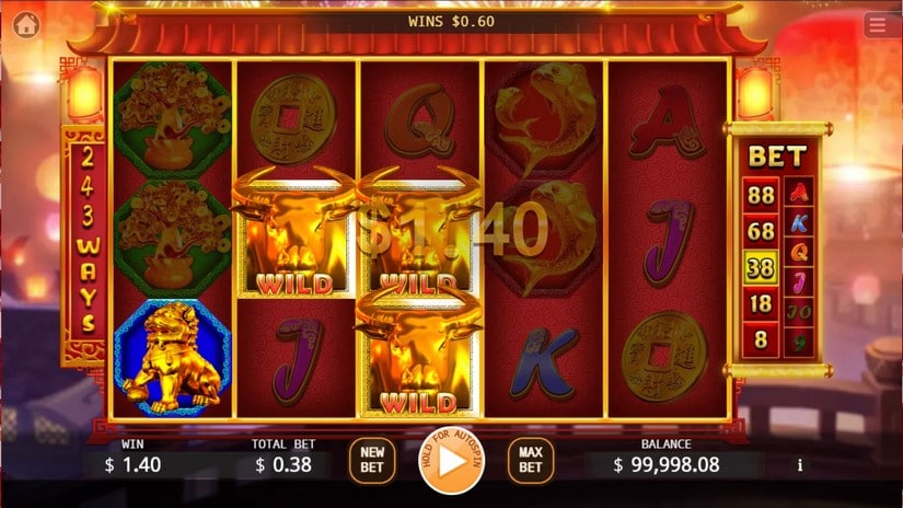 Golden Bull slot screen 2
