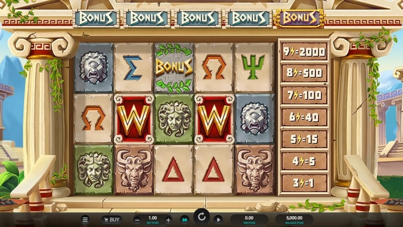 Titan Strike slot screen 1