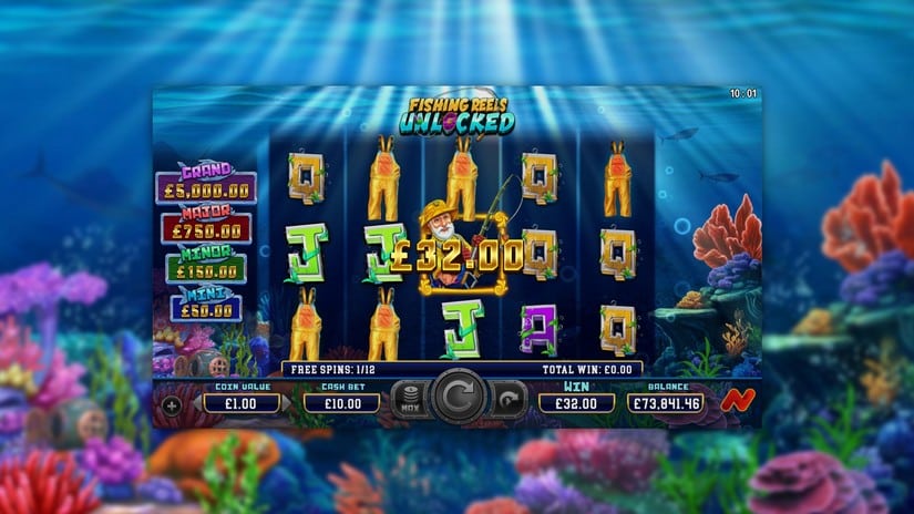 Fishing Reels Unlocked slot screen 4