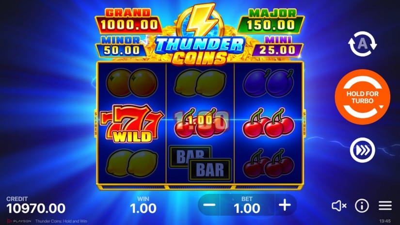 Thunder Coins: Hold and Win slot screen 3