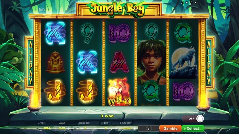 Jungle Boy slot screen 2