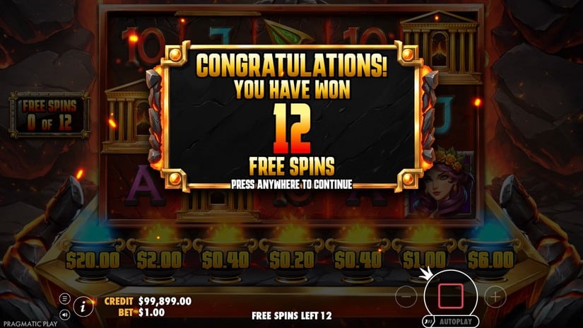 Lava Balls slot screen 3