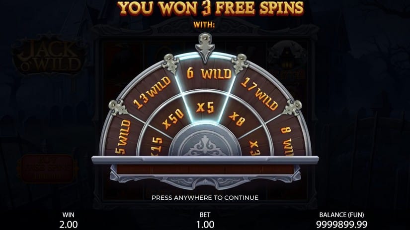 Jack O’Wild slot screen 3