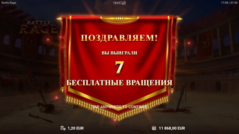 Battle Rage slot screen 3