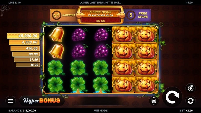 Joker Lanterns Hit’N’Roll slot screen 1