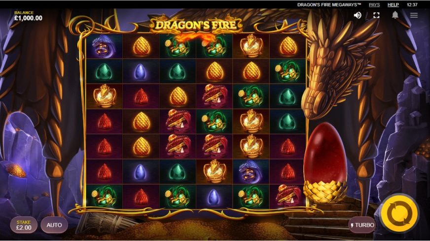 Dragon’s Fire MegaWays slot screen 1