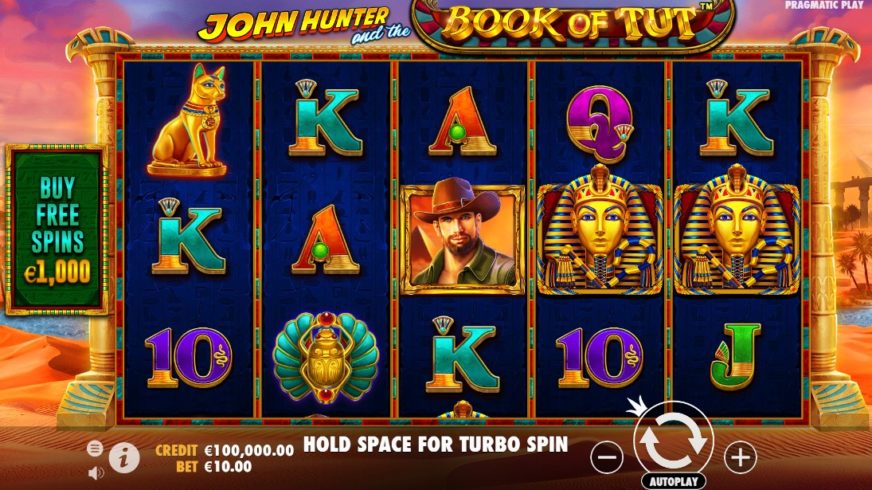John Hunter and the Book of Tut slot screen 1