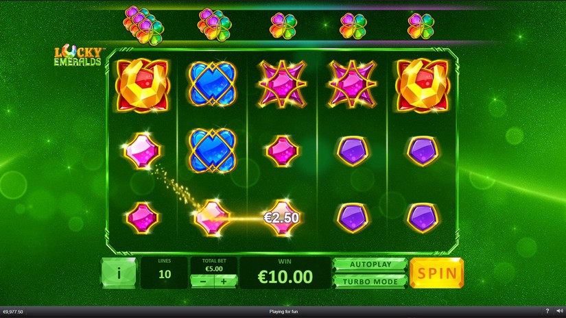 Lucky Emeralds slot screen 2