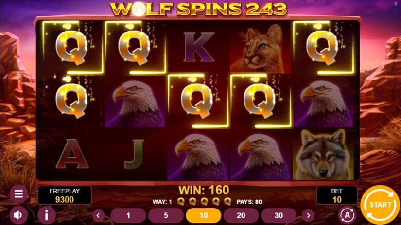 Wolf Spins 243 slot screen 4