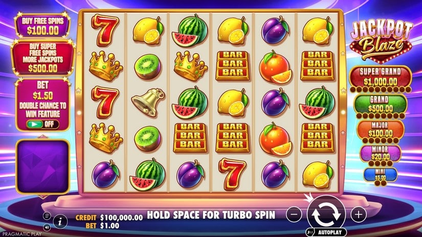 Jackpot Blaze slot screen 1