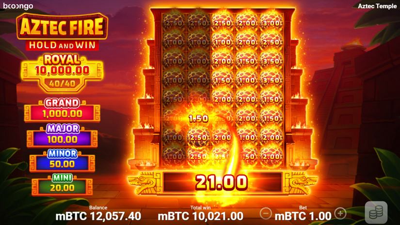 Aztec Fire: Hold and Win slot screen 3