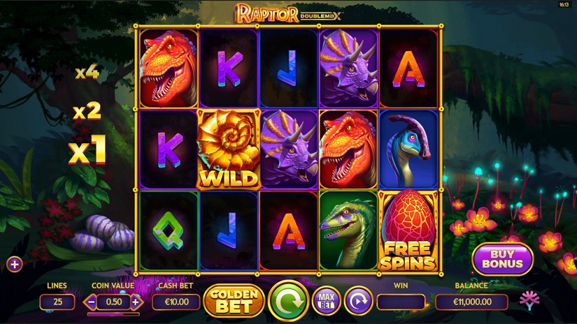 Raptor Doublemax slot screen 1