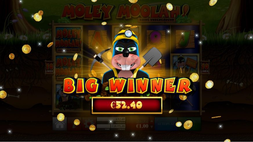 Moley Moolah slot screen 5