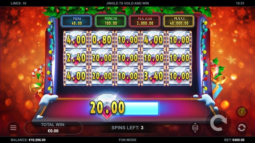 Jingle 7s Hold and Win slot screen 4
