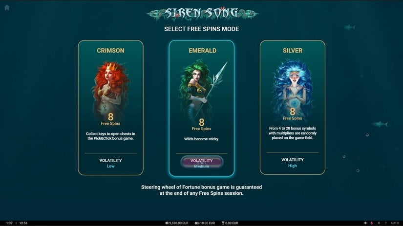 Siren Song slot screen 3