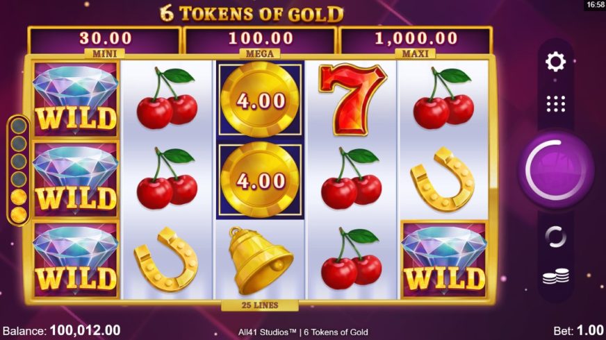 6 Tokens of Gold slot screen 1