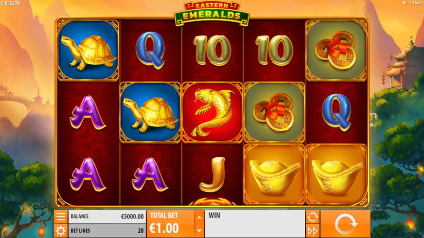 Eastern Emeralds slot screen 1