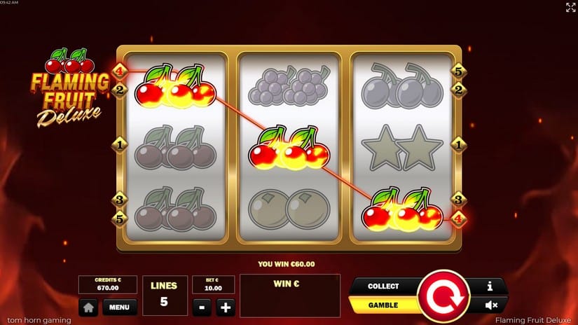 Flaming Fruit Deluxe slot screen 2