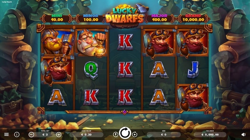 Lucky Dwarfs slot screen 1