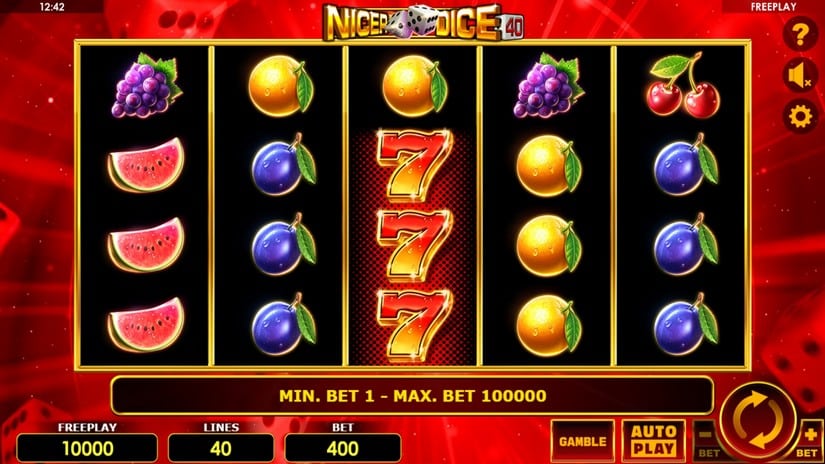 Nicer Dice 40 slot screen 1