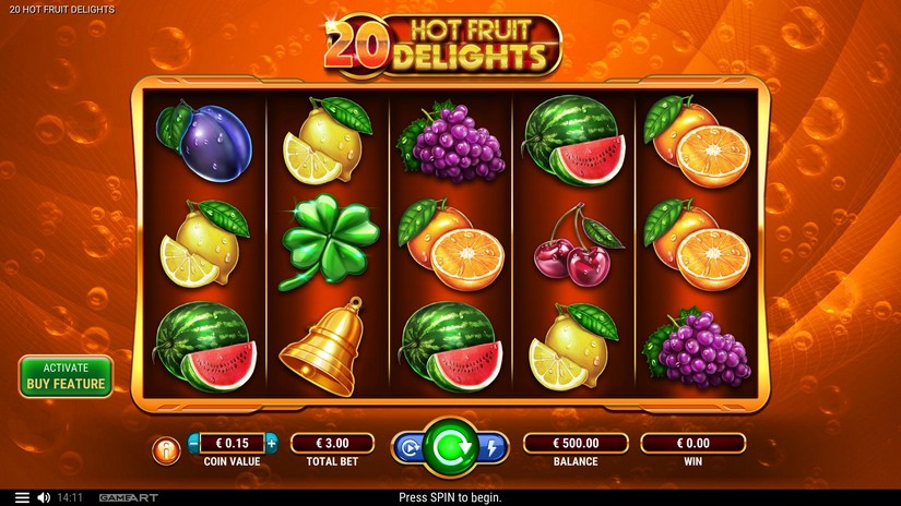 20 Hot Fruit Delights slot screen 1