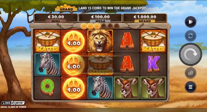 Akiva Claws of Power slot screen 5