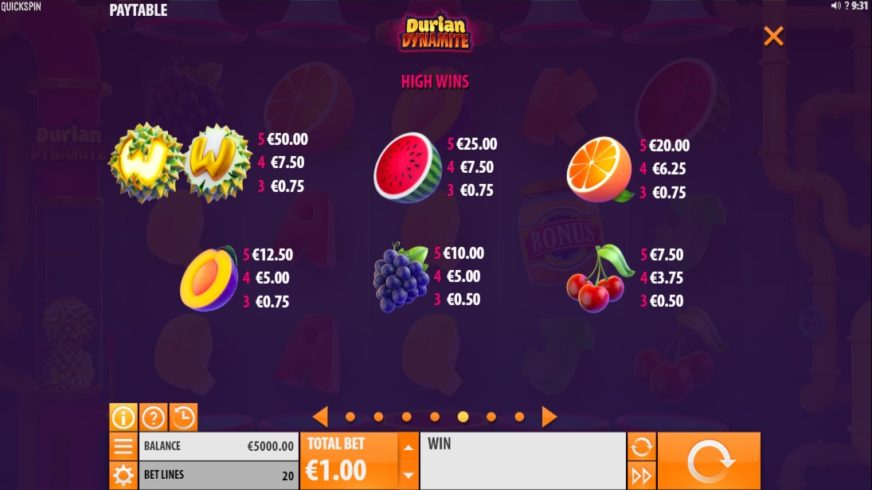 Durian Dynamite slot screen 2