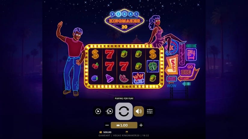 Vegas Kingmaker 20 slot screen 1