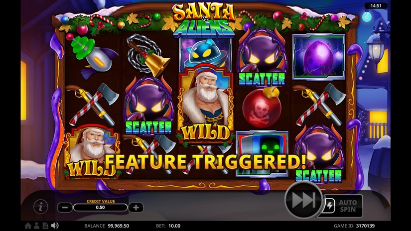 Santa Vs Aliens slot screen 4