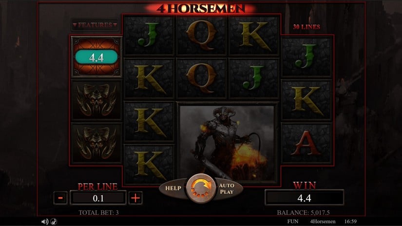 4 Horsemen slot screen 3
