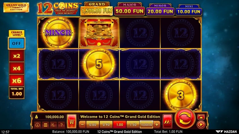 12 Coins™ Grand Gold Edition slot screen 1