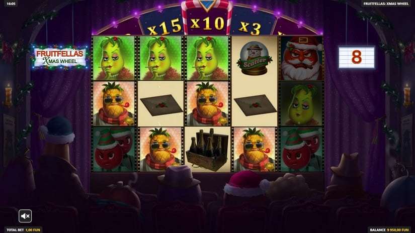 Fruitfellas Xmas Wheel slot screen 4
