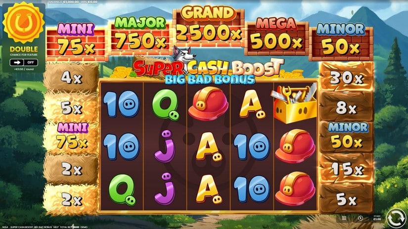 Super Cash Boost Big Bad Bonus slot screen 1