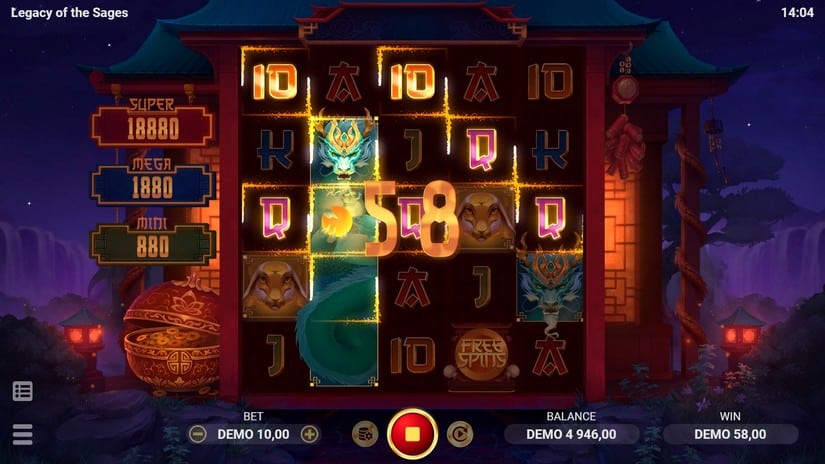 Legacy of the Sages slot screen 4