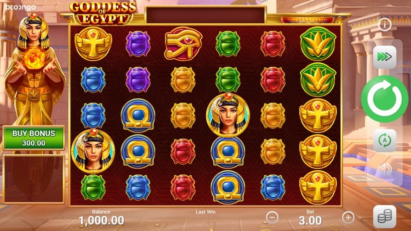 Goddess of Egypt slot screen 1