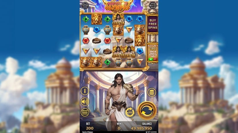 Quests of Olympus slot screen 1