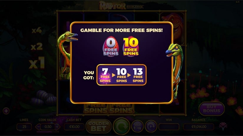 Raptor Doublemax slot screen 5